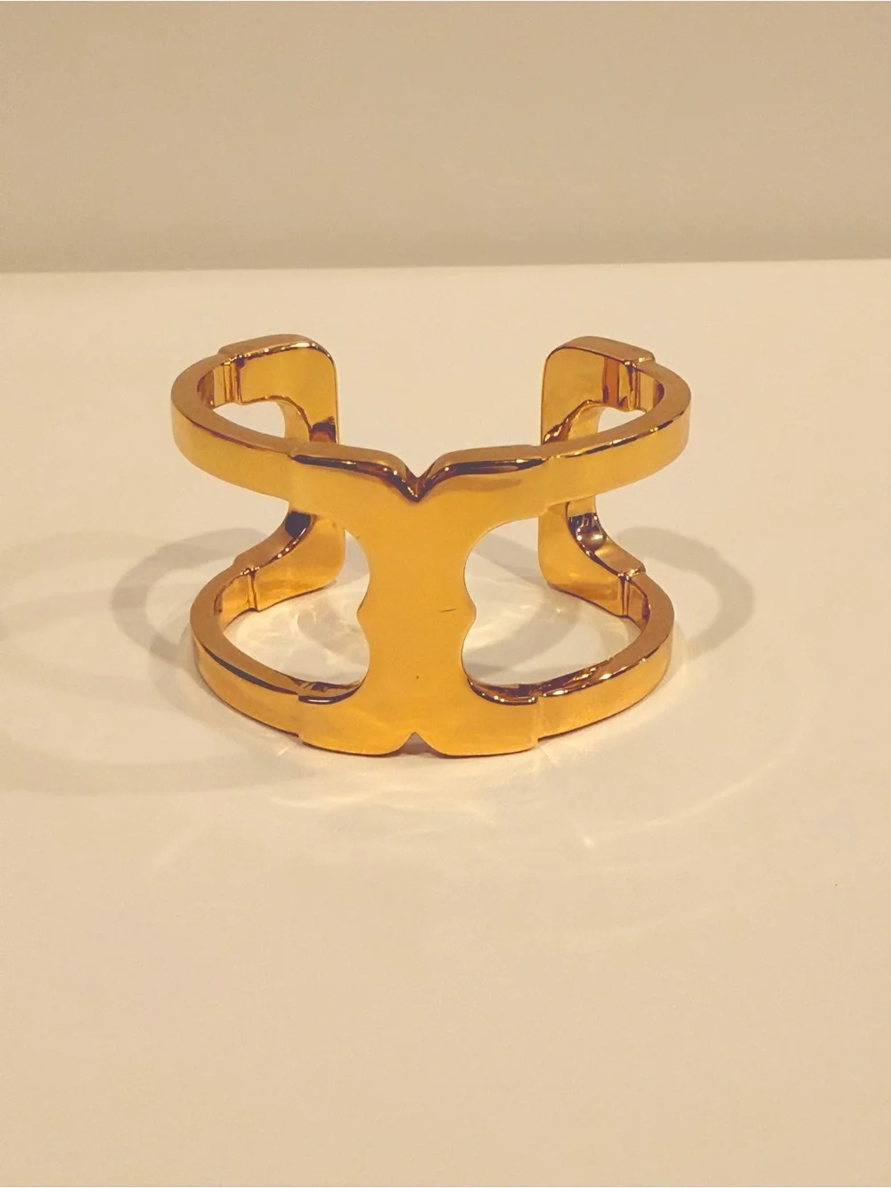 Tory Burch Gold Gemini Openwork Cuff Bracelet